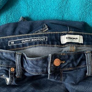Sonoma Dark Blue Bootcut Jeans Size 16